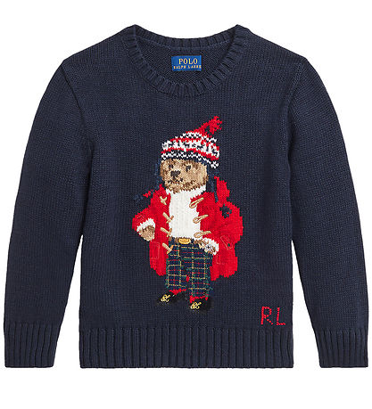 Polo Ralph Lauren Blouse - Knitted - Navy w. Red