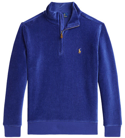 Polo Ralph Lauren Bluse m. Reißverschluss - Cord - Blau