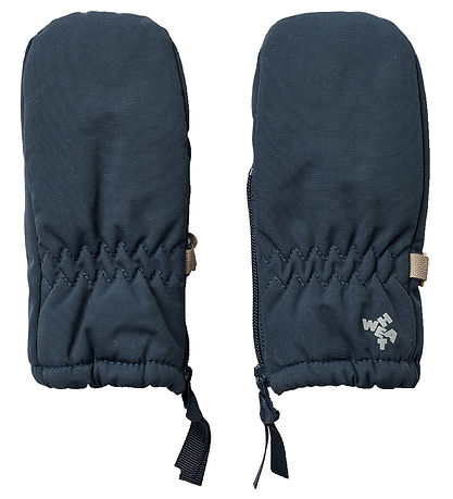 Wheat Mittens w. Zipper - Tech - Dark Blue