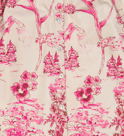 Christina Rohde Overhemd - Grijs m. Roze Print