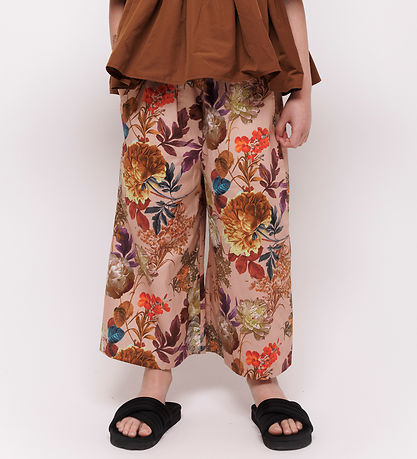 Christina Rohde Trousers - Dusty Pink w. Flowers