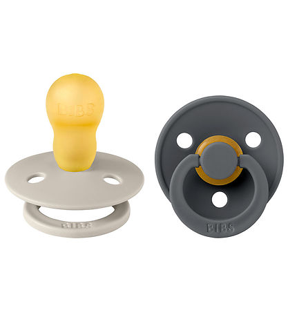 BIBS Colour Schnuller - Gr. 3 - 2er-Pack - Rund - Sand/Iron