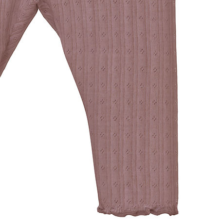 Name It Leggings - Wool - Rib - NbfWossa - Purple Dove