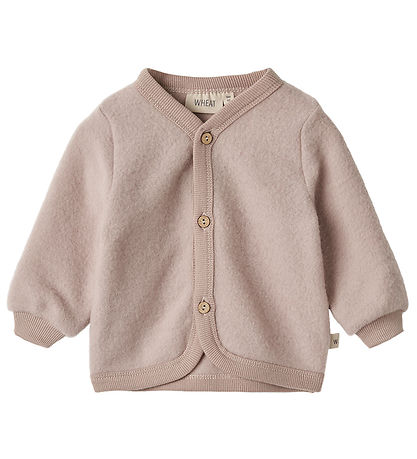 Wheat Cardigan - Wool fleece - Kari - Dry Rose