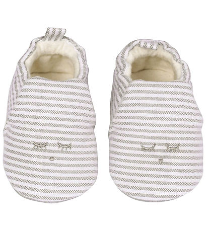 Livly Pantoffels - Licht Beige/Wit Gestreept