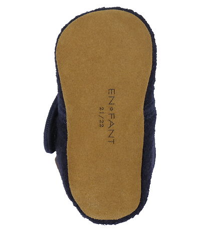 En Fant Slippers - Wool - Navy w. Dinos