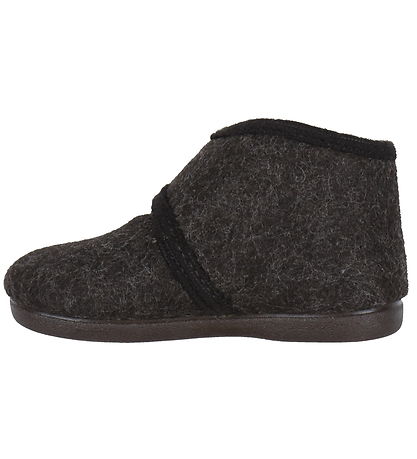 En Fant Slippers - Wool - Chocolate Melange