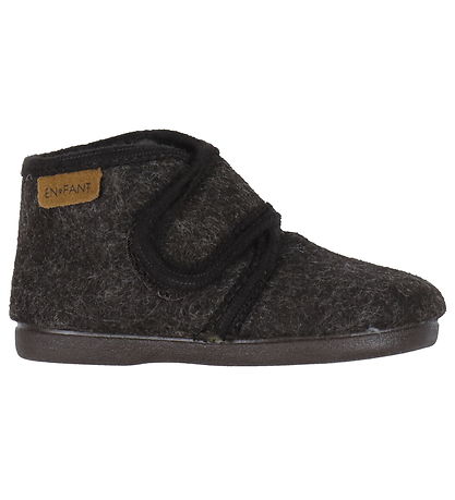 En Fant Slippers - Wool - Chocolate Melange