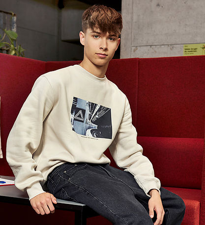 Hound Sweatshirt - Light Sand m. Tryck
