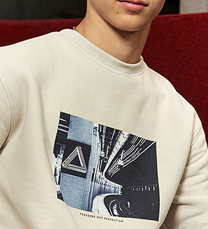 Hound Sweatshirt - Light Sand m. Tryck