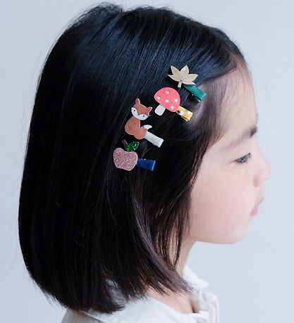 Mimi & Lula Hair clip - 8-Pack - 3 cm - Mini Autumn Forest