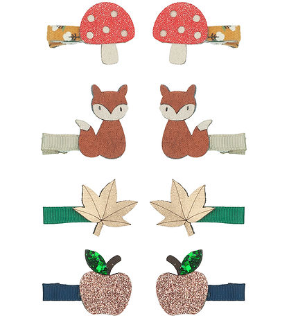 Mimi & Lula Hair clip - 8-Pack - 3 cm - Mini Autumn Forest