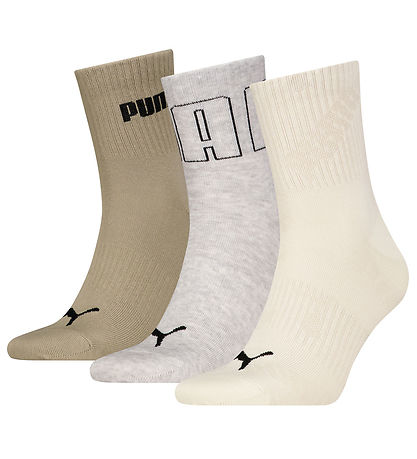 Puma Socks - 3-Pack - Mesh Logo Crew - Neutral Combo