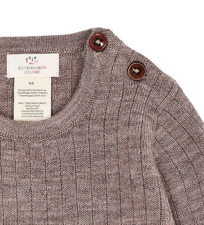 Copenhagen Colors Bodysuit L/æ - Wool - Natural Melange