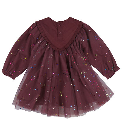 The New Siblings Dress - TnsMibby - Crushed Berry w. Stars