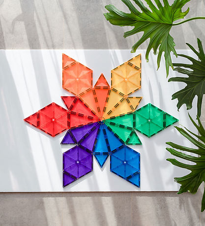 Connetix Magnet Set - 30 Delar - Rainbow Geometry Pack
