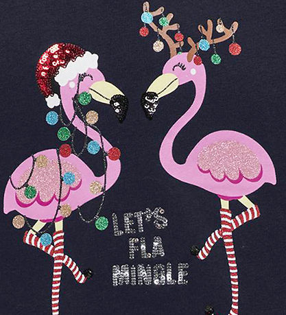 Kids Only Sweatshirt - KogYda - Xmas Life - Night Sky/Flamingo