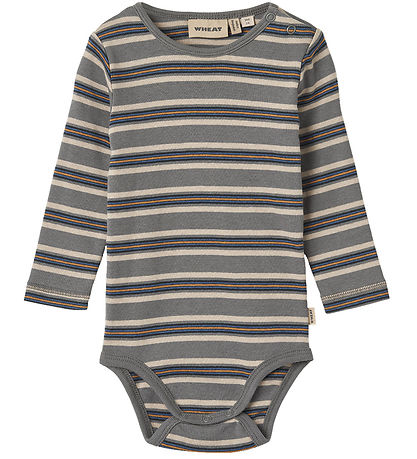 Wheat Bodysuit L/æ - Freddie - Stormy Blue Stripe