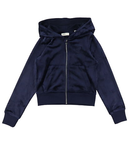 GANT Cardigan velúr - Evening Blue