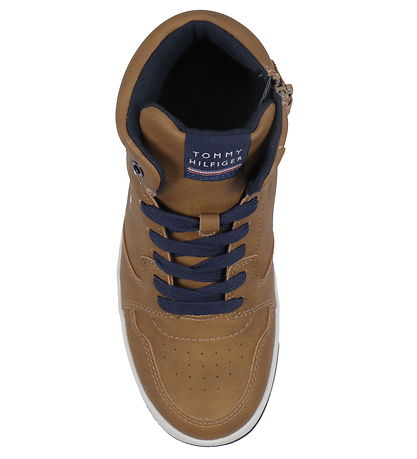 Tommy Hilfiger Stígvél - Mid Cutlace-Up - Tóbak