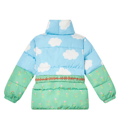 Veste Rembourrée Stella McCartney Kids - Bleu/Vert av. Nuages