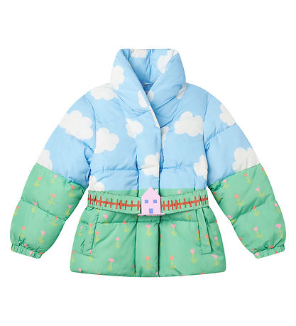 Veste Rembourrée Stella McCartney Kids - Bleu/Vert av. Nuages