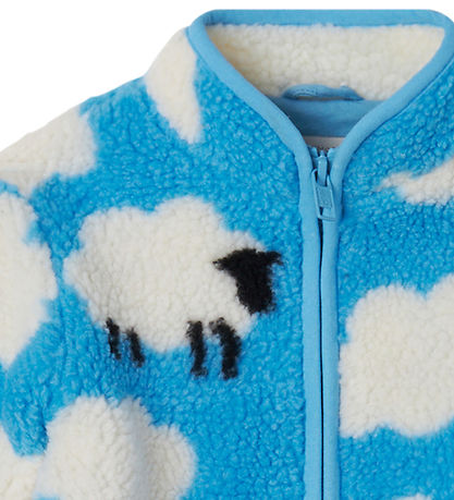 Stella McCartney Kids Fleece Jacket - Light blue w. Clouds/Sheep