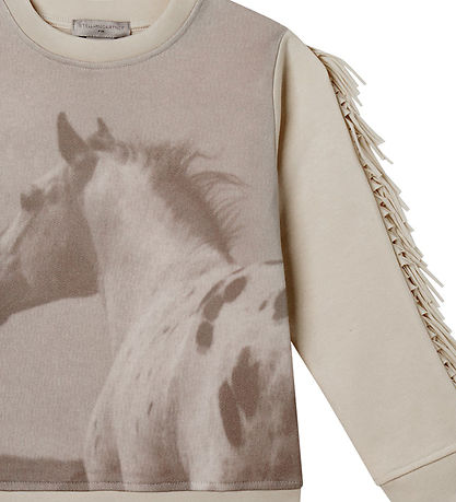 Stella McCartney Kids Peysa - Fílabeinshvítt M. Hestur