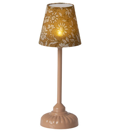 Maileg Miniature Floor Lamp w. Light - Dark Powder