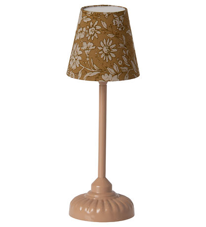 Maileg Miniature Floor Lamp w. Light - Dark Powder