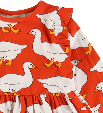 Småfolk Kleid - Grenadine m. Gänse