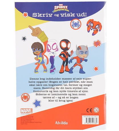Alvilda Workbook - Write And Erase - Marvel Spidey
