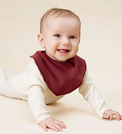 Pippi Baby Teething Bib - Pointy - New Maroon