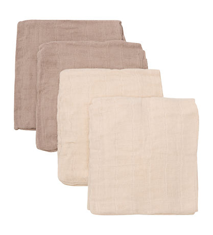 Pippi Hydrofiele Doek - 4-pack - 65x65 cm - Nomade/Beige