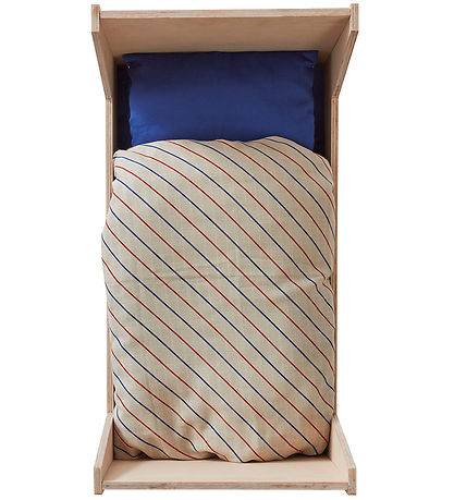 OYOY Poppen Beddengoed m. Matras - Gestreept - Blue