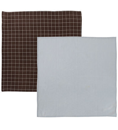OYOY Spucktücher - 70x70cm - Muslin- 2er-Pack - Ice Blue