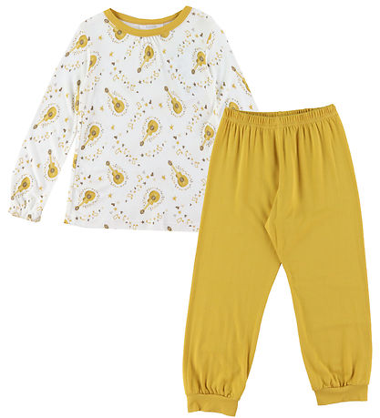 Joha Pyjama Set - 2 Parts - Bamboo - Off White w. Guitar
