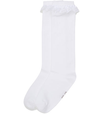 Minymo Knee-High Socks - Noos - White