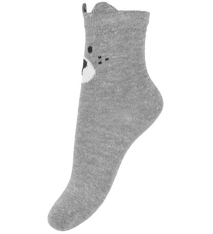 Minymo Socken - Noos - 2er-Pack - Light Grey Melange