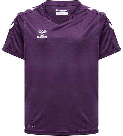Hummel Stuttermabolur - hmlCore XK Poly - Acai/White