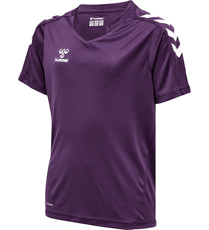 Hummel Stuttermabolur - hmlCore XK Poly - Acai/White