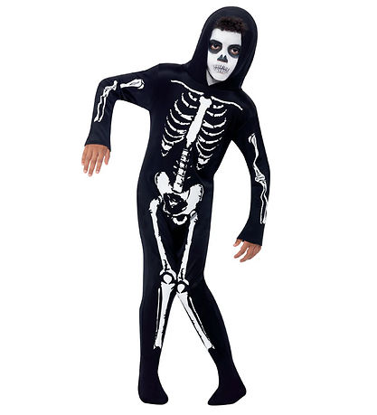 Smiffys Búningur - Skeleton - Svart/Hvítur