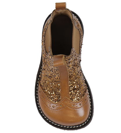 Angulus Boots - Chelsea - Cognac/Bronze w. Glitter