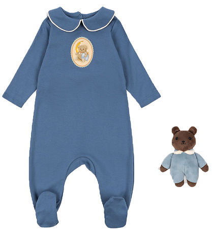 Konges Sløjd Gift Box - Jumpsuit/Soft Toy - Blue Horizon