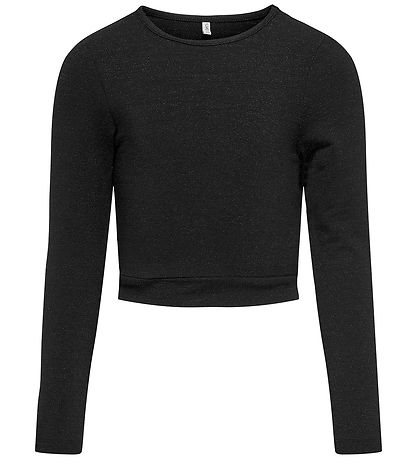 Kids Only Blouse - Cropped - KogRoma - Black w.Glitter