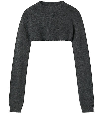 LMTD Blússa - NlfLodet - Prjónað - Dark Grey Melange