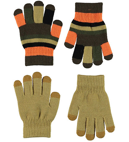 Molo Handschuhe - 2er-Pack - Strick - Kei - Khaki