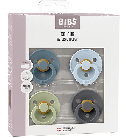 BIBS Colour Tutit - Koko 1 - 4 kpl - Pyöreä - Baby Blue Mix
