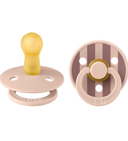 BIBS Colour Schnuller - Gr. 2 - 2er-Pack - Rund - Blush/Ivory