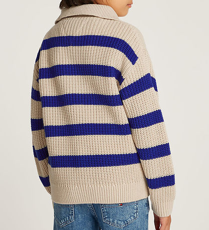 Tommy Hilfiger Bluse - Strick - Keilabsatz Blue Stripe Classic+ 